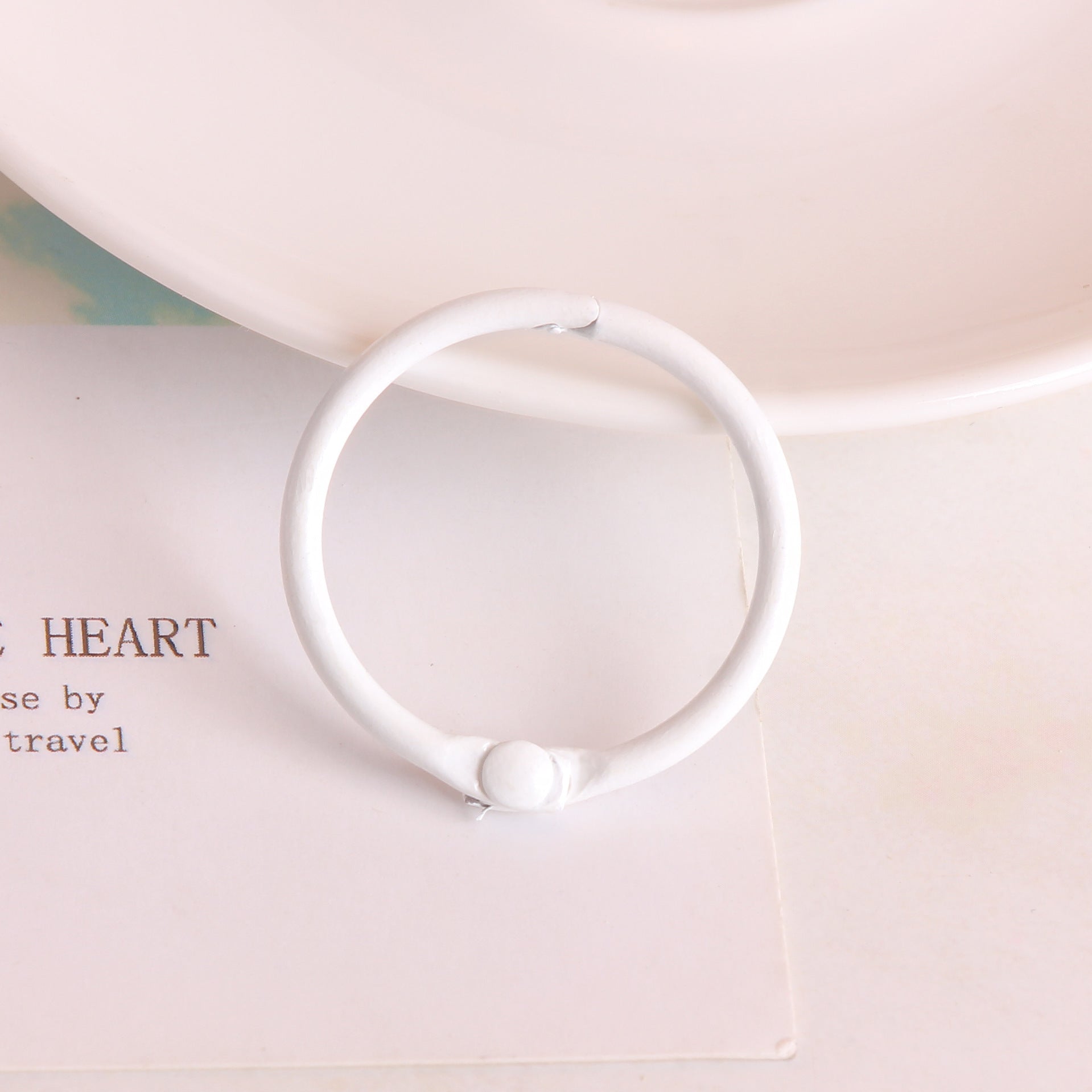 Wholesale DIY Macaron Color 30mm Metal Paint Open Ring Piece